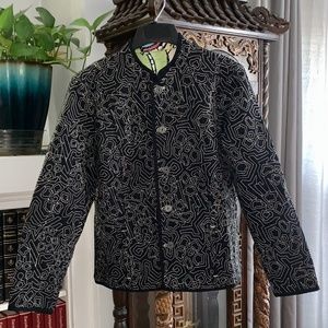 Reversible Women's Chinese Style Cotton Padded Embroidered Tang Jacket w/Pockets